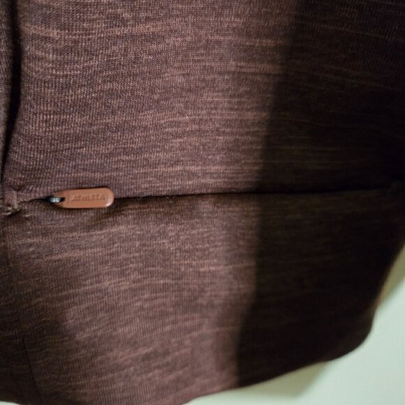 Athleta Altitude Polartec 1/2 Zip Sweatshirt Mahogany Heather Size S - Picture 8 of 12